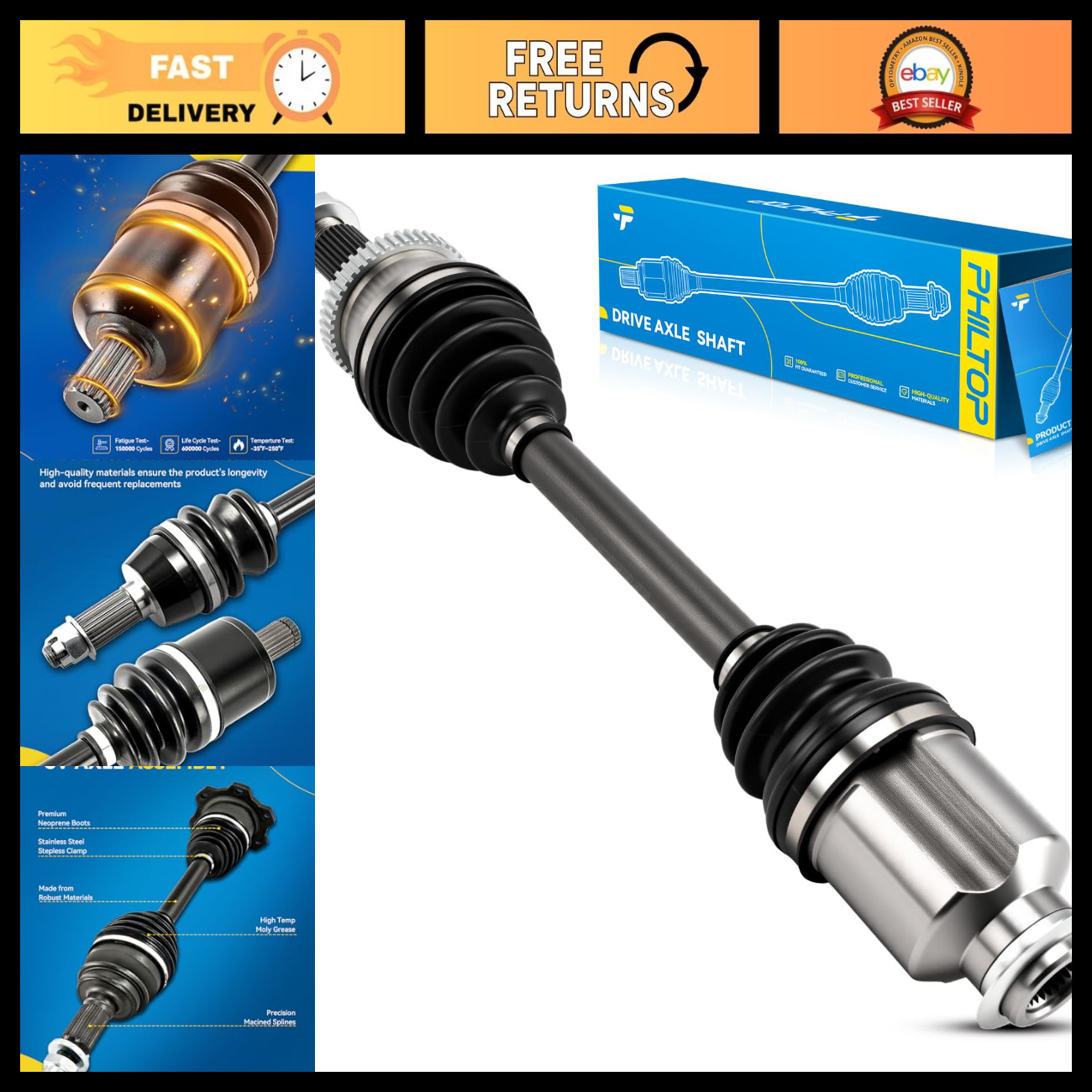 PHILTOP Front Right CV Axle Shaft Assembly for Hyundai Tucson