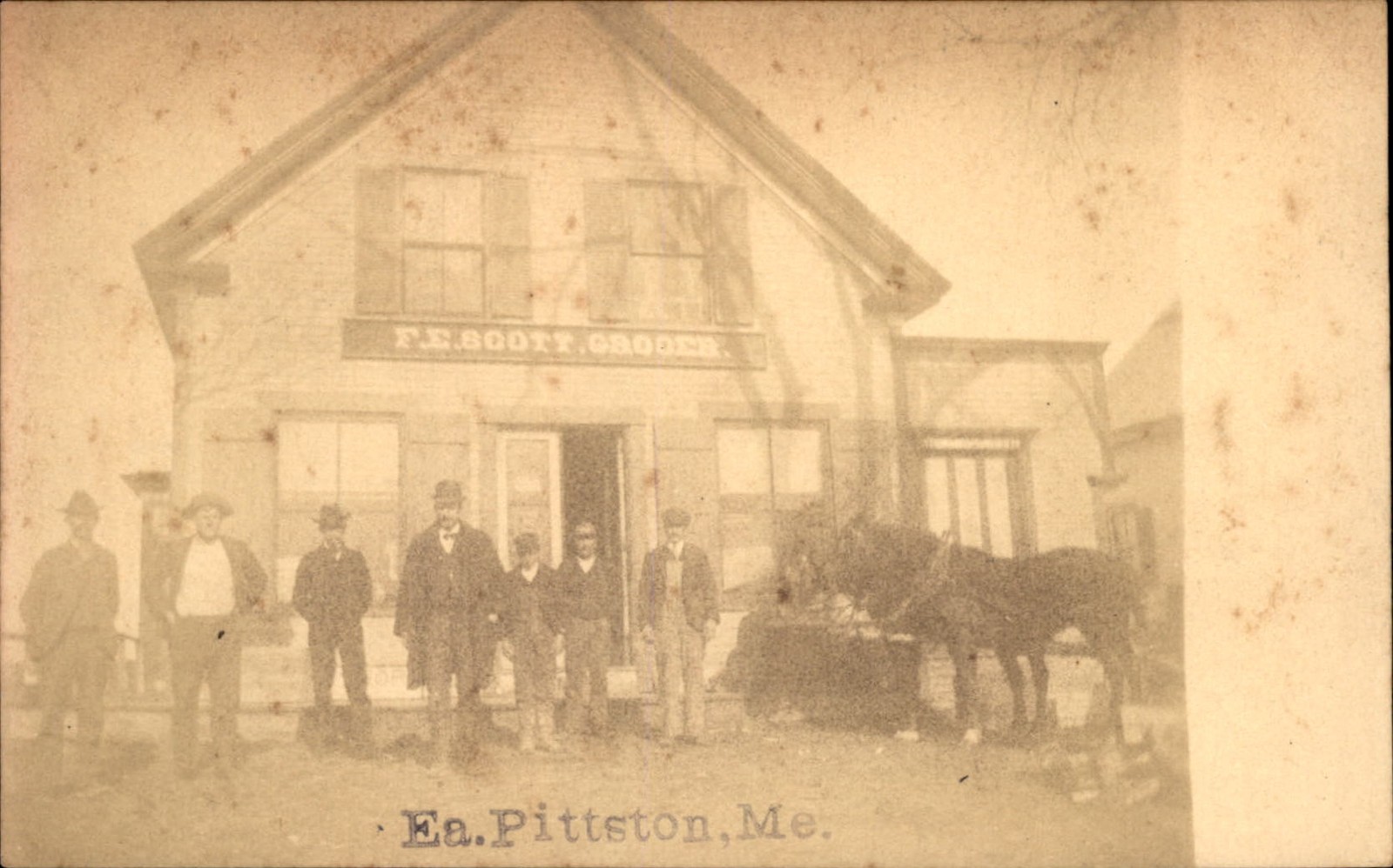 Ea. Pittston Maine ME General Store c1900s-10s Real Photo Postcard bhn Ea. Pittston Maine ME General Store c1900s-10s Real Photo Postcard bhn