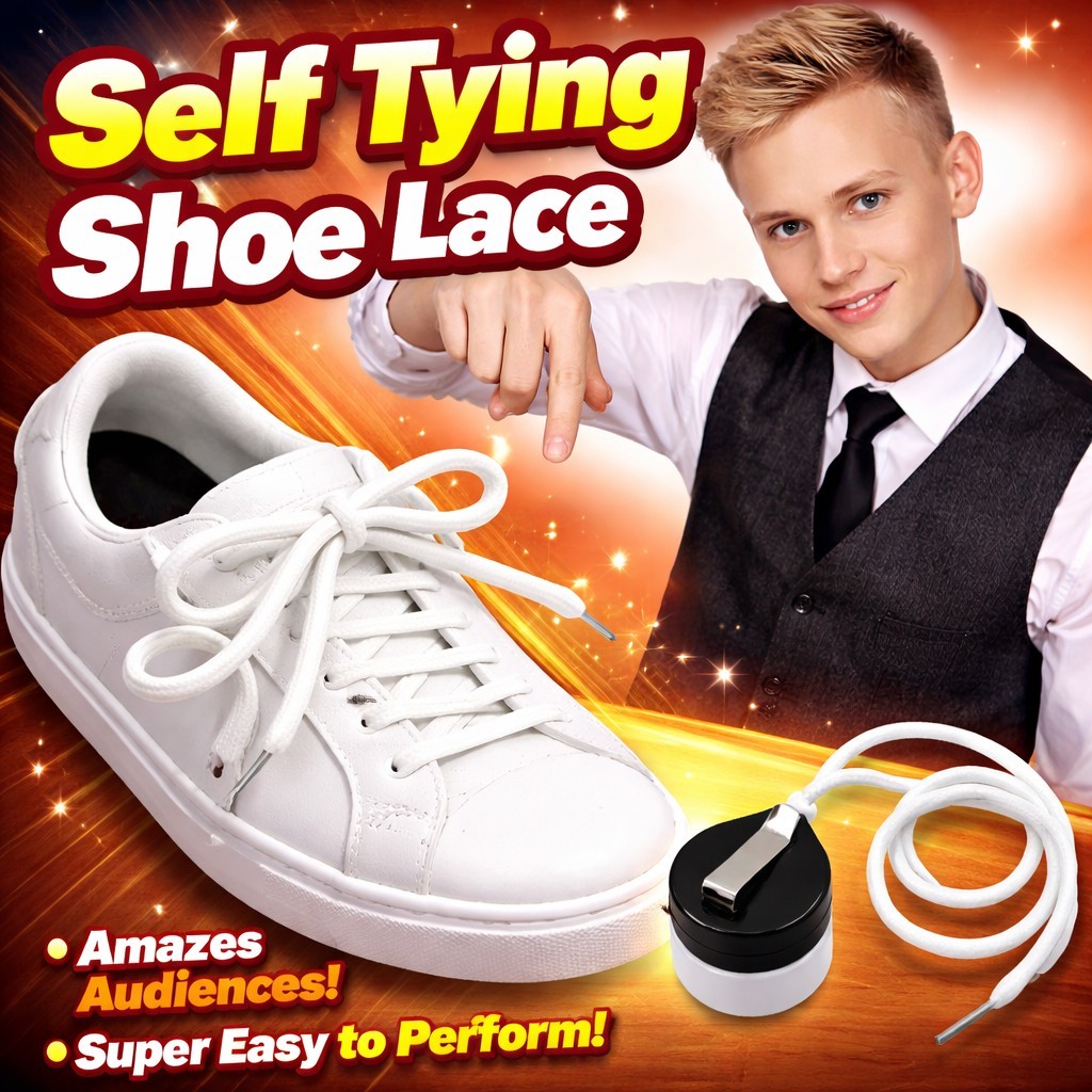 Self Tying Shoe Laces Trick - Self Working Illusion - Easy to Do Magic Tricks