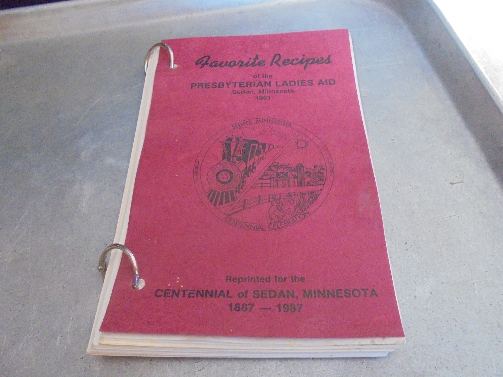 Vintage 1987 Sedan Minnesota Centennial Cookbook Presbyterian Ladies Aid 1951