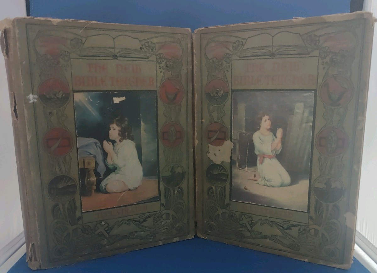 Vintage 1912 The New Bible Teacher Illustrated Old and New Testament 2 Book Lot Vintage 1912 The New Bible Teacher Illustrated Old and New Testament 2 Book Lot