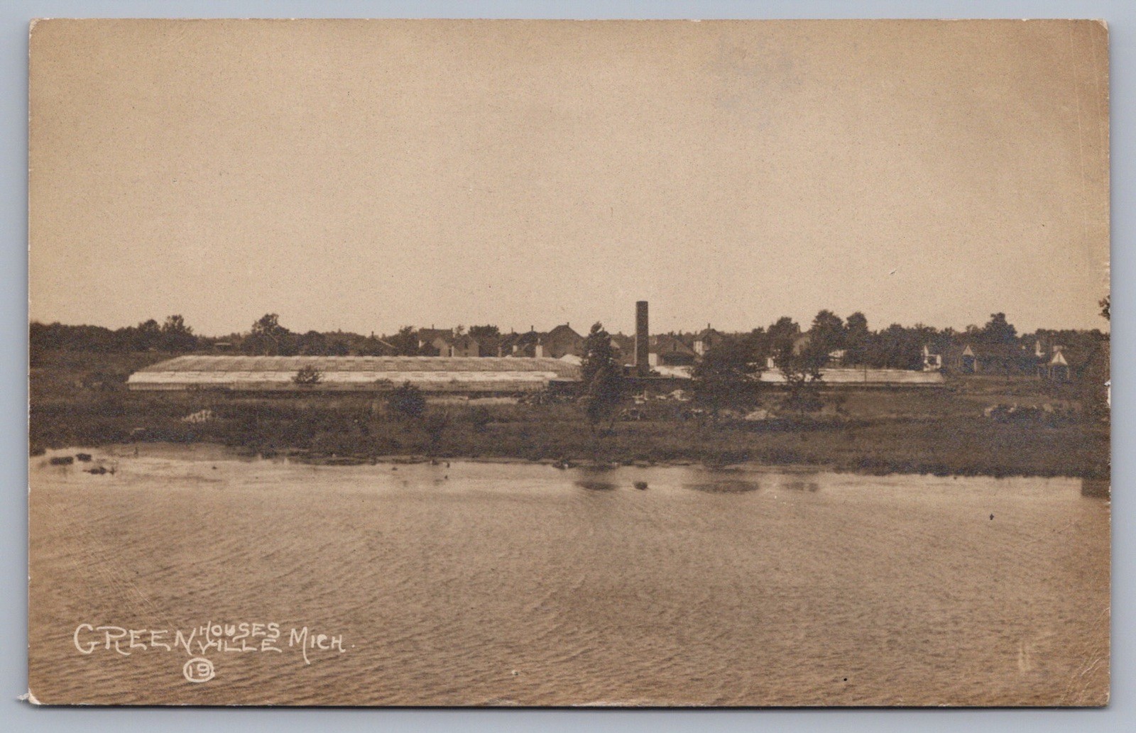 Greenhouses Greenville MI Michigan RPPC Postcard R14