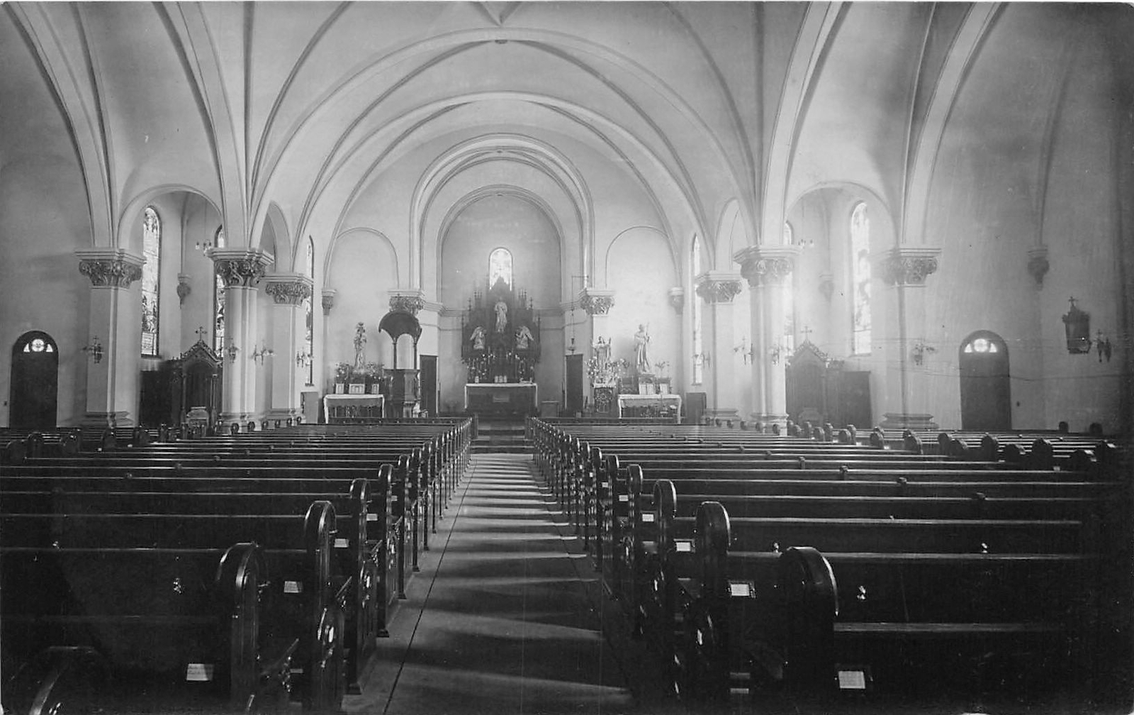 J32/ Oneonta New York RPPC Postcard c1910 Interior Church Building 164 J32/ Oneonta New York RPPC Postcard c1910 Interior Church Building 164
