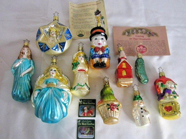Lot 10 Old World Christmas Vintage Glass Ornament Merck OWC INGE GLAS Star Crown Lot 10 Old World Christmas Vintage Glass Ornament Merck OWC INGE GLAS Star Crown