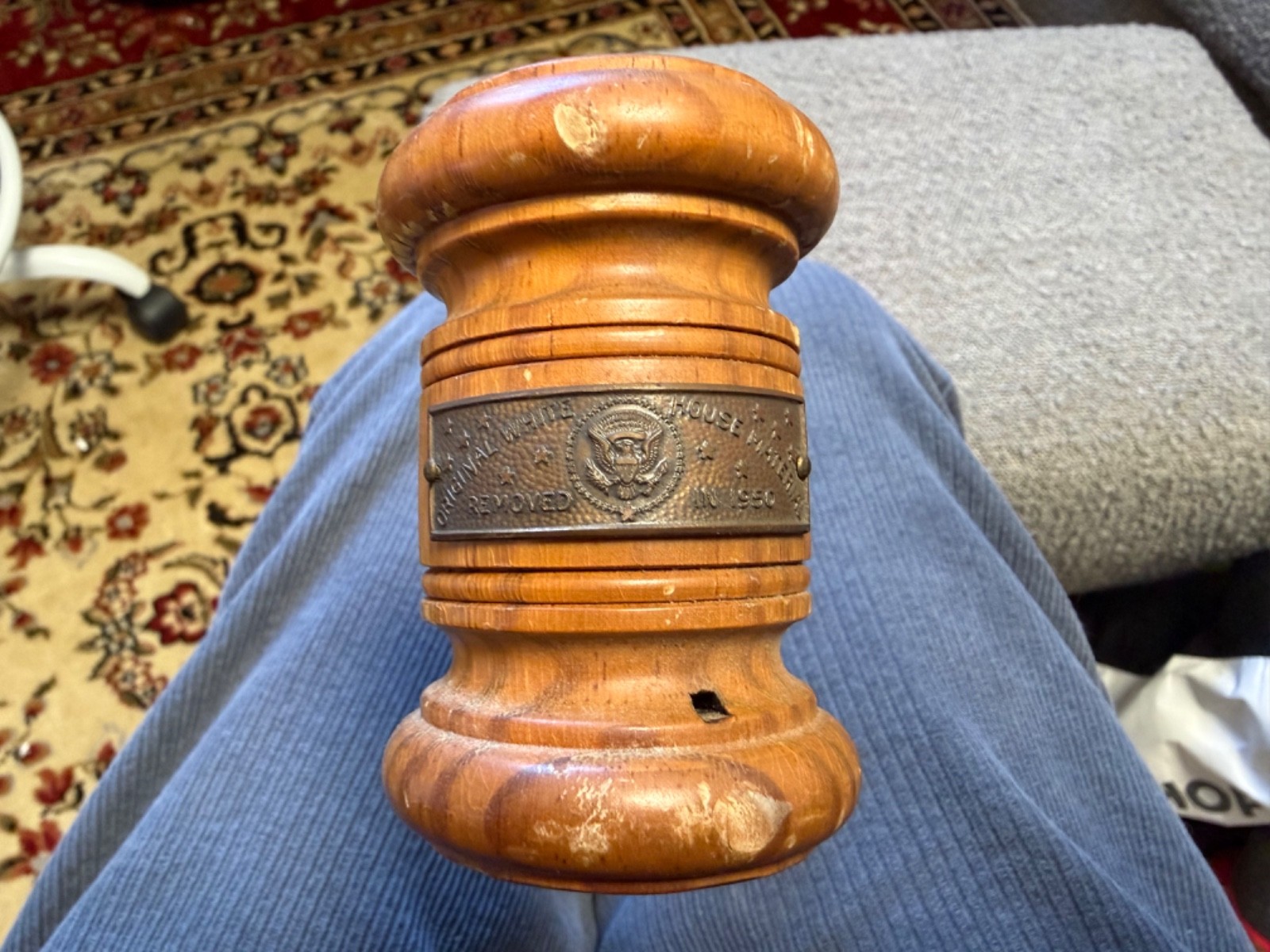 Vintage 1950 Truman White House Relic Gavel - Vintage 1950 Truman White House Relic Gavel -