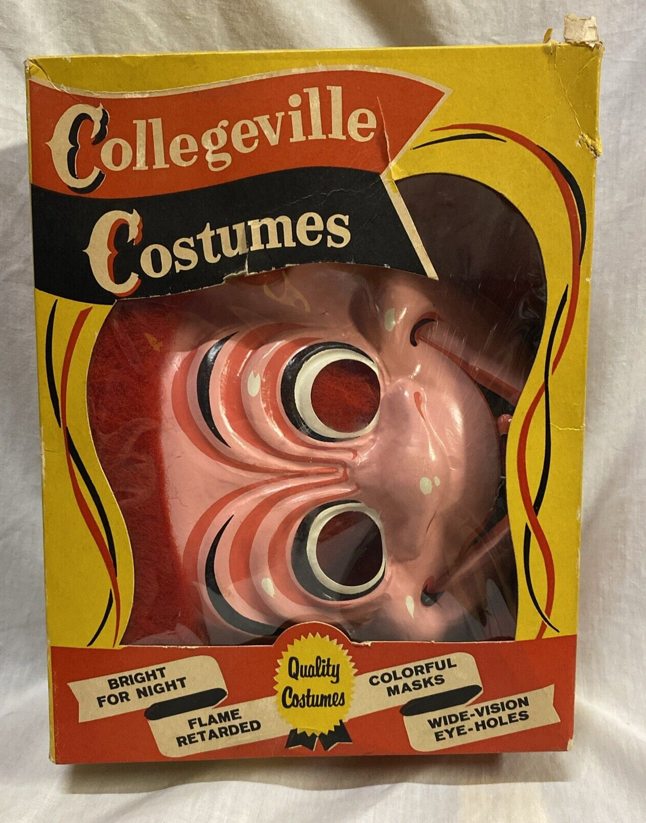 1960s TROLL DOLL Halloween Costume COLLEGEVILLE Thomas Dam style FLOCKED HAIR