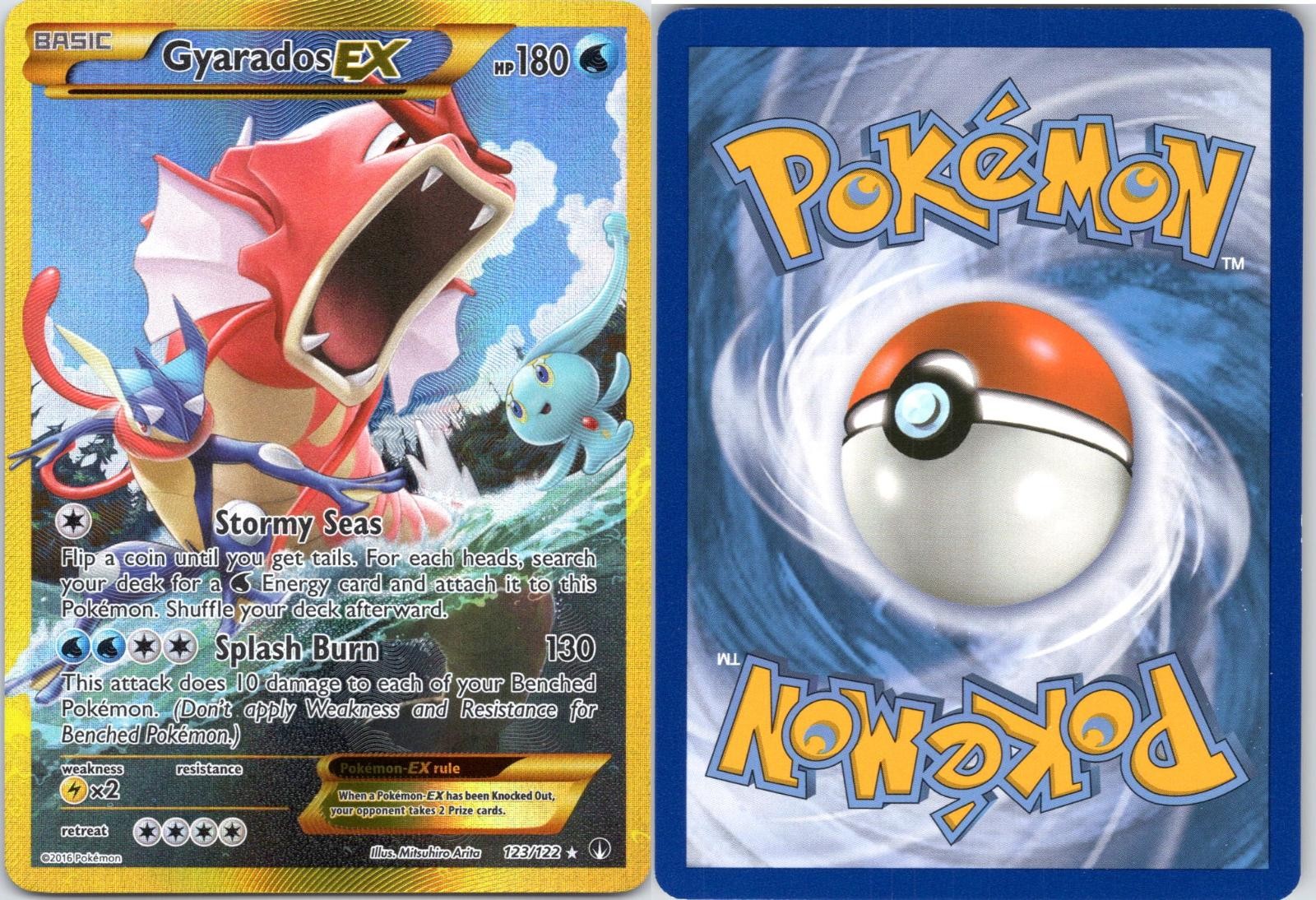 GYARADOS EX 123/122 SECRET RARE BREAKPOINT POKEMON HOLO GYARADOS EX 123/122 SECRET RARE BREAKPOINT POKEMON HOLO