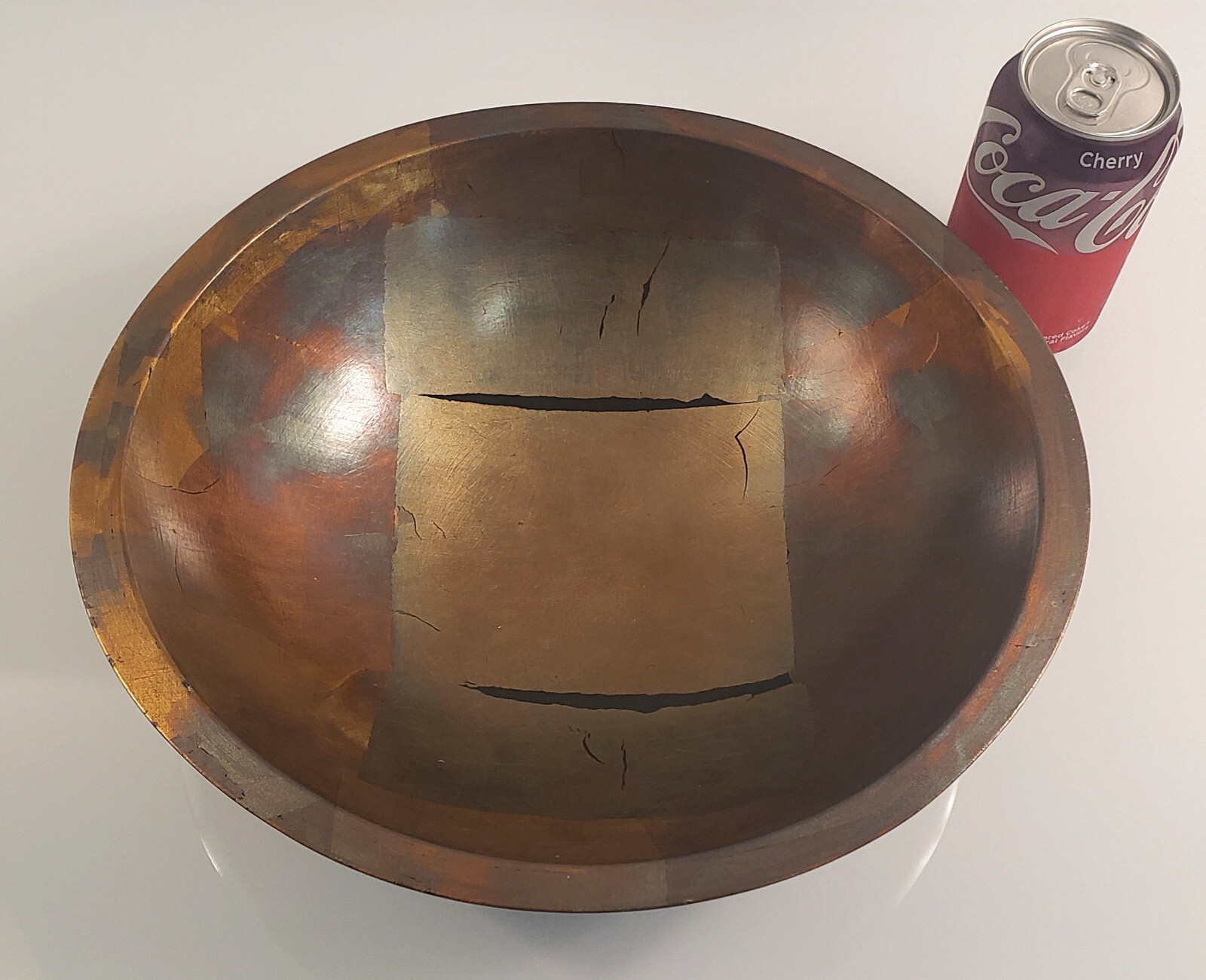 LAURIE M. GODDARD - LARGE Hand-Crafted 1990s ART BOWL 12.25 x 3.25