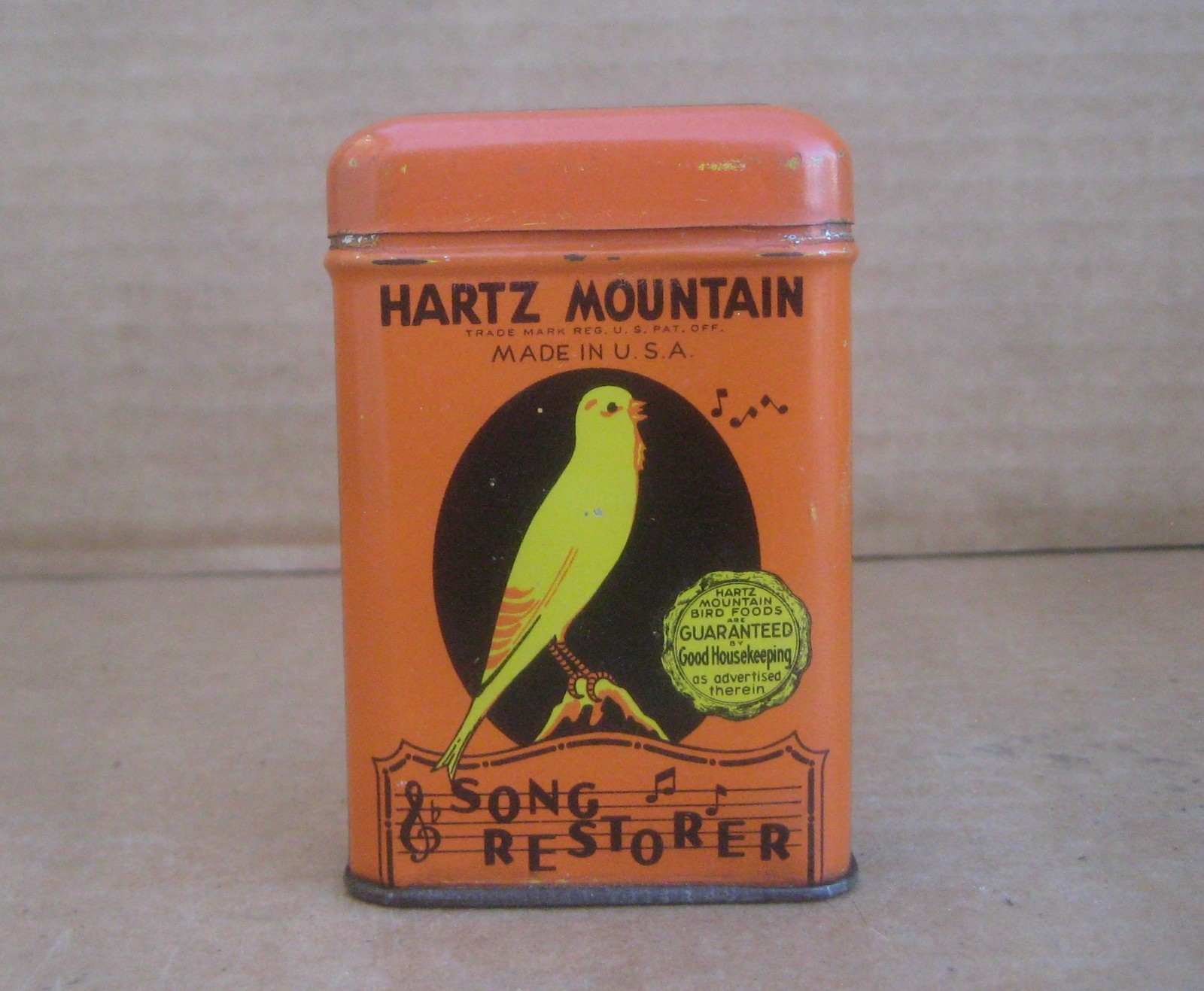 Vintage Hartz Mountain Song Restorer Bird Food Tin 3 Vintage Hartz Mountain Song Restorer Bird Food Tin 3