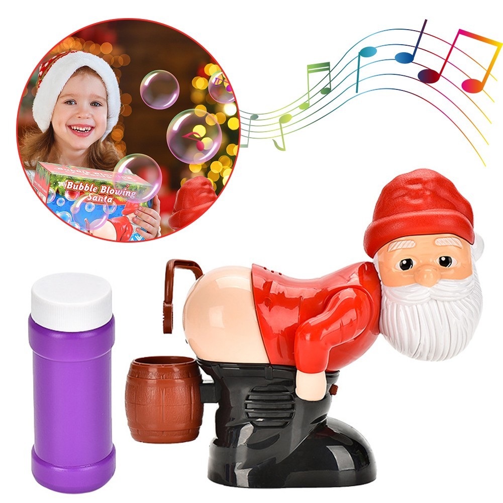 Christmas Santa Claus Bubble Machine with Light and Music Electric Kids Toy