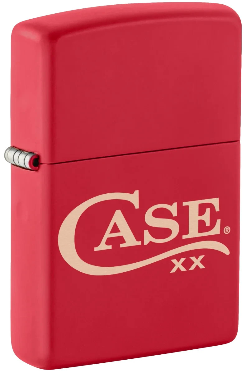 CASE/ZIPPO LIGHTER - RED MATTE FINISH with CASE XX LOGO #50266 - NIB - USA