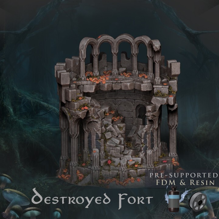 The Mines Elven Destroyed Fort Fantasy Middleearth Tabletop Terrain