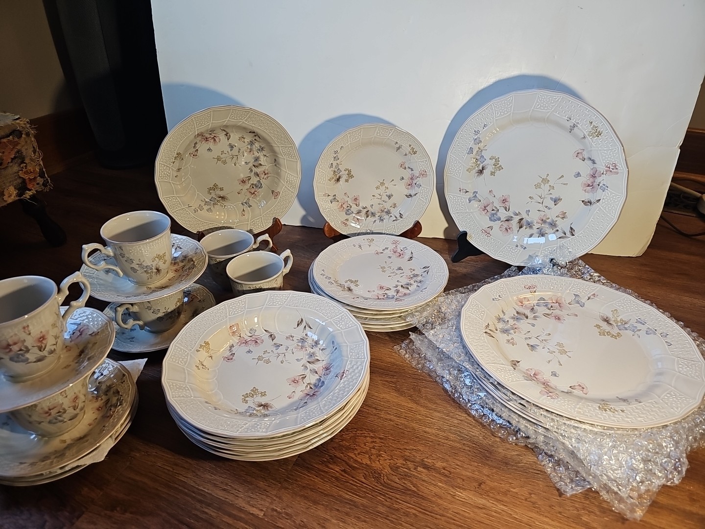 PERFECT MIKASA SILVER MIST BELLA MARIA Japan Setting For 6 Discontinued Pattern