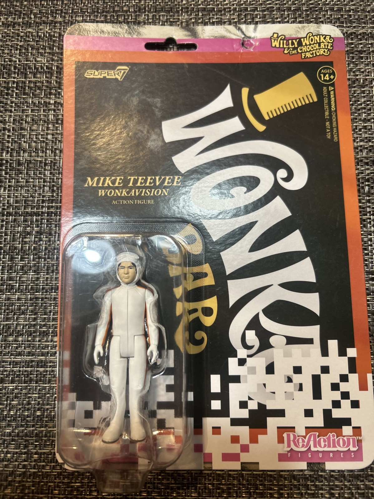 Super7 Willy Wonka & The Chocolate Factory Mike Teevee ReAction Figure 8Q Damage Super7 Willy Wonka & The Chocolate Factory Mike Teevee ReAction Figure 8Q Damage