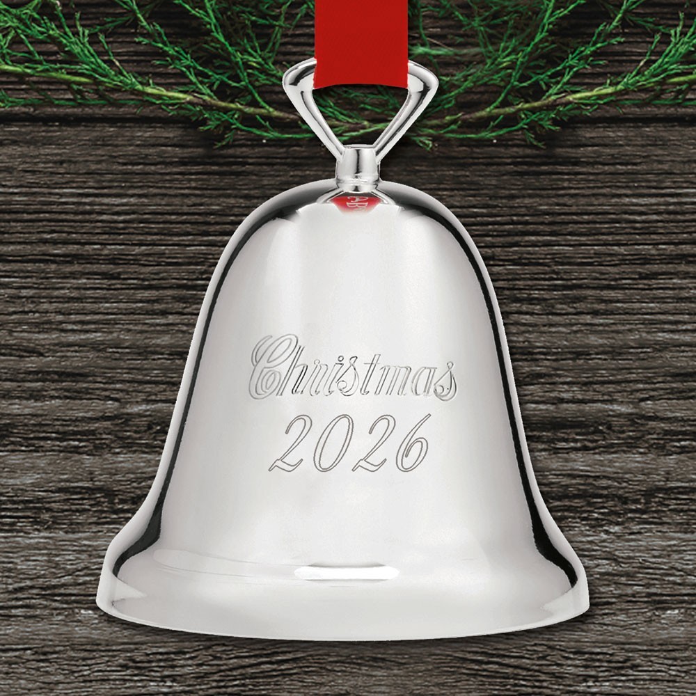 New 2026 Reed & Barton Silverplate Dated Christmas Bell 329/3 Ornament NIB New 2026 Reed & Barton Silverplate Dated Christmas Bell 329/3 Ornament NIB