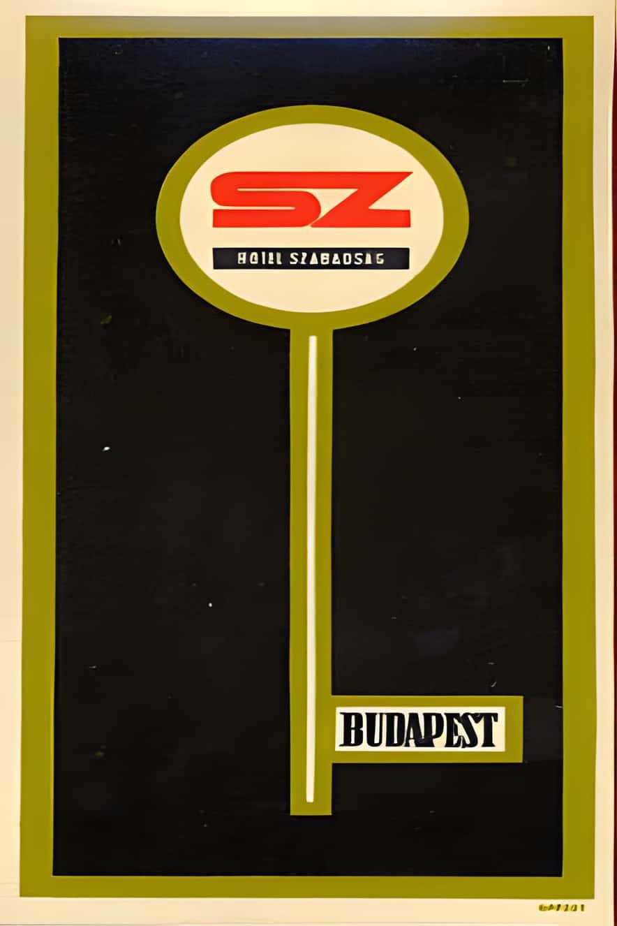 🇭🇺 1960s Budapest Retro Poster - Hotel Szabadsag, Hungary - Mid-Century 🇭🇺 1960s Budapest Retro Poster - Hotel Szabadsag, Hungary - Mid-Century