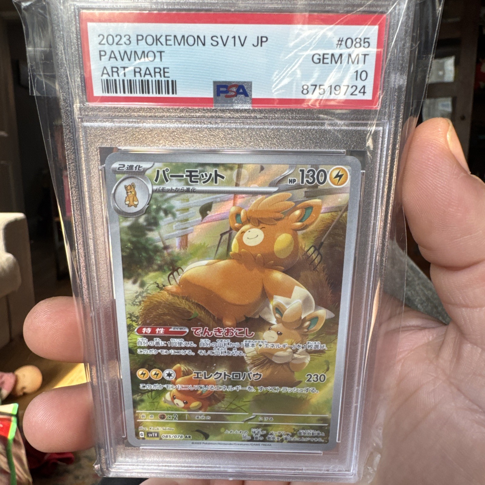2023 POKEMON SV1V JP PAWMOT ART RARE PSA 10 GEM MINT 2023 POKEMON SV1V JP PAWMOT ART RARE PSA 10 GEM MINT