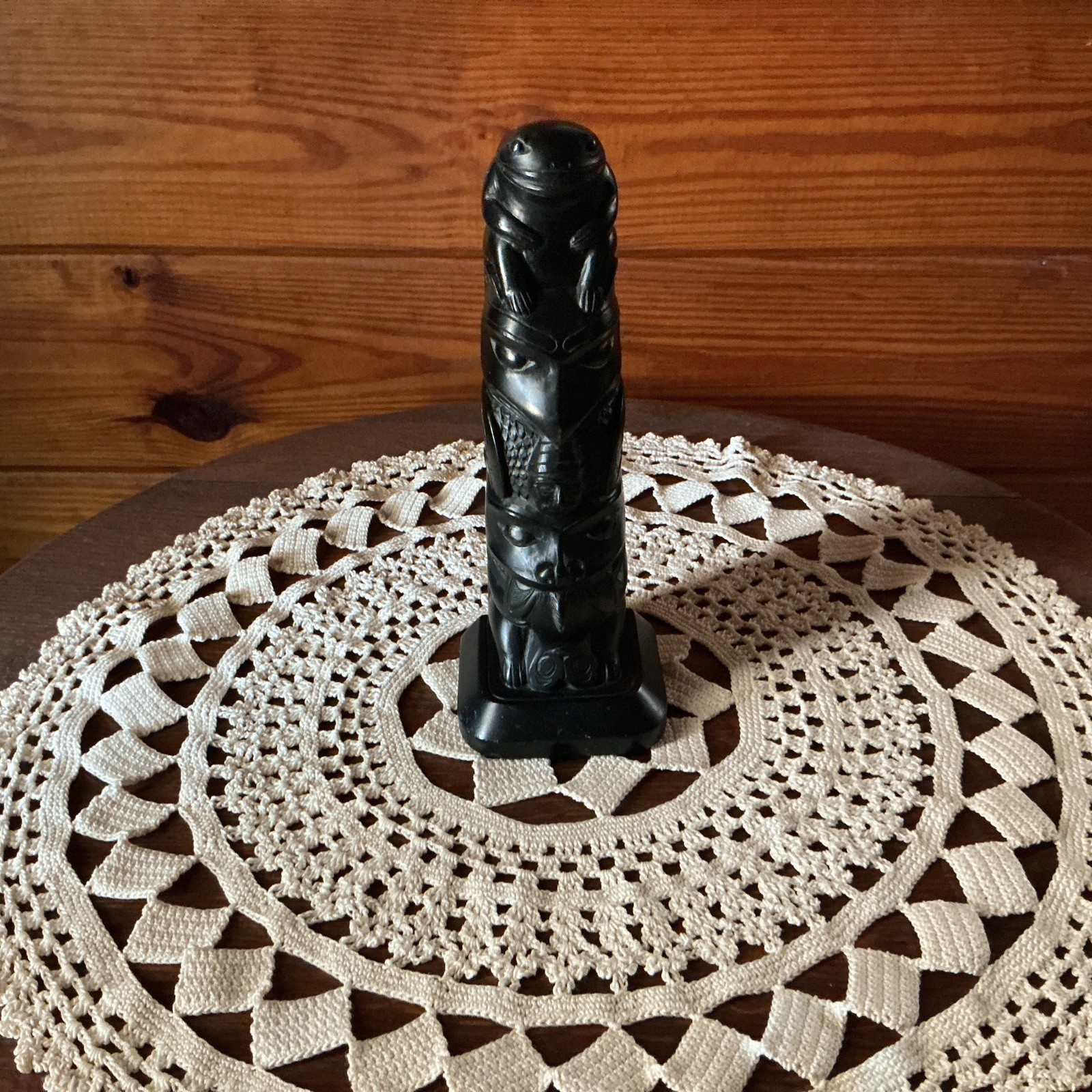 Vintage Totem Pole Figurine Made In Boma Canada Vintage Totem Pole Figurine Made In Boma Canada