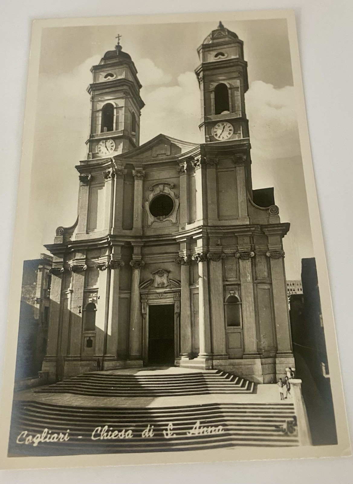 La Chiesa di Sant'Anna Cagliari Sardegna Italy Church Of St Anne VTG RPPC 1940s La Chiesa di Sant'Anna Cagliari Sardegna Italy Church Of St Anne VTG RPPC 1940s
