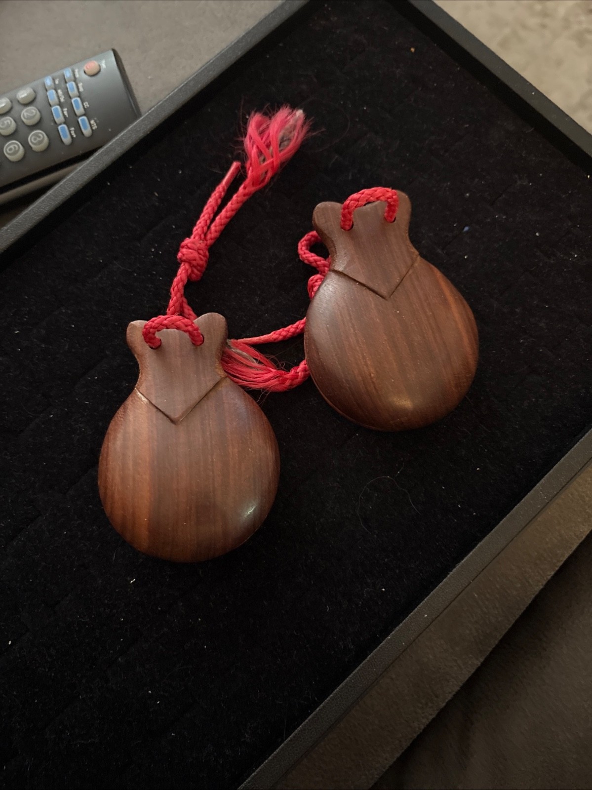 Vintage Wooden SPANISH FLAMENCO CASTANETS WOODEN CASTANETS 3-1/8” Length Vintage Wooden SPANISH FLAMENCO CASTANETS WOODEN CASTANETS 3-1/8” Length