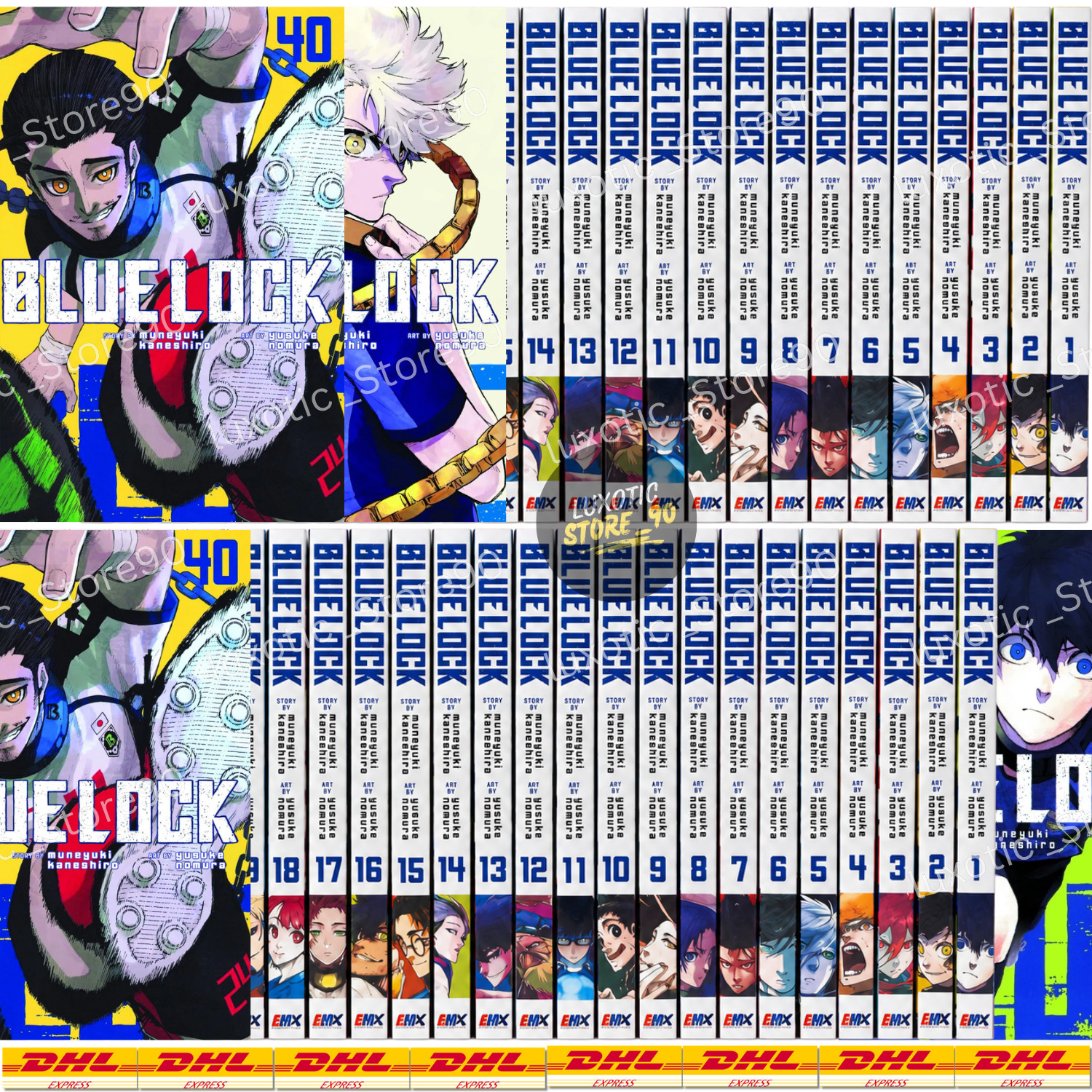 Blue Lock Manga Vol. 1-40 English Version NEW Half/Full Set By Yusuke Nomura DHL Blue Lock Manga Vol. 1-40 English Version NEW Half/Full Set By Yusuke Nomura DHL