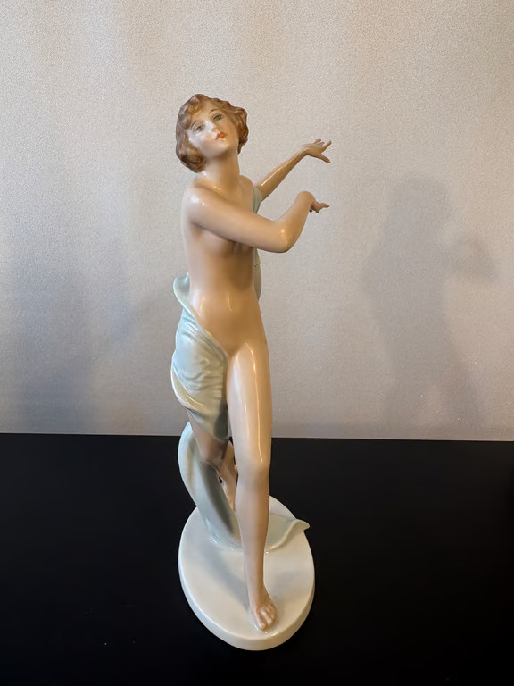 Rosenthal Kunstabteilung Selb Dancing Nude Figurine Signed Germany AS IS Damage