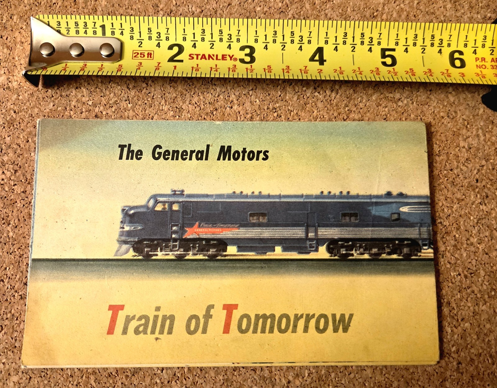 VTG. 1947 GENERAL MOTORS DIESEL LOCOMOTIVE TRAIN OF TOMORROW FOLD-OUT BROCHURE