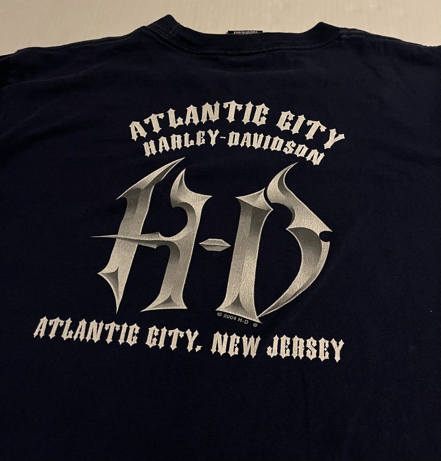 Vintage Harley Davidson Motorcycles Atlantic City NJ 2005 T-Shirt LARGE Biker 