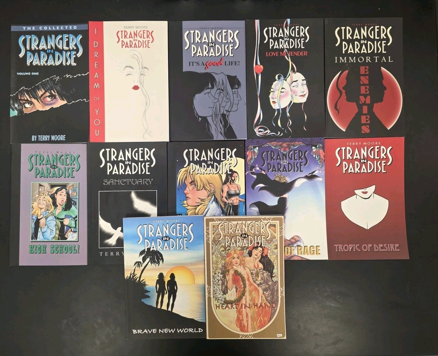 Strangers In Paradise - VOLUMES 1-2-3-4-5-6-7-8-9-10-11-12 - Graphic Novels TPB