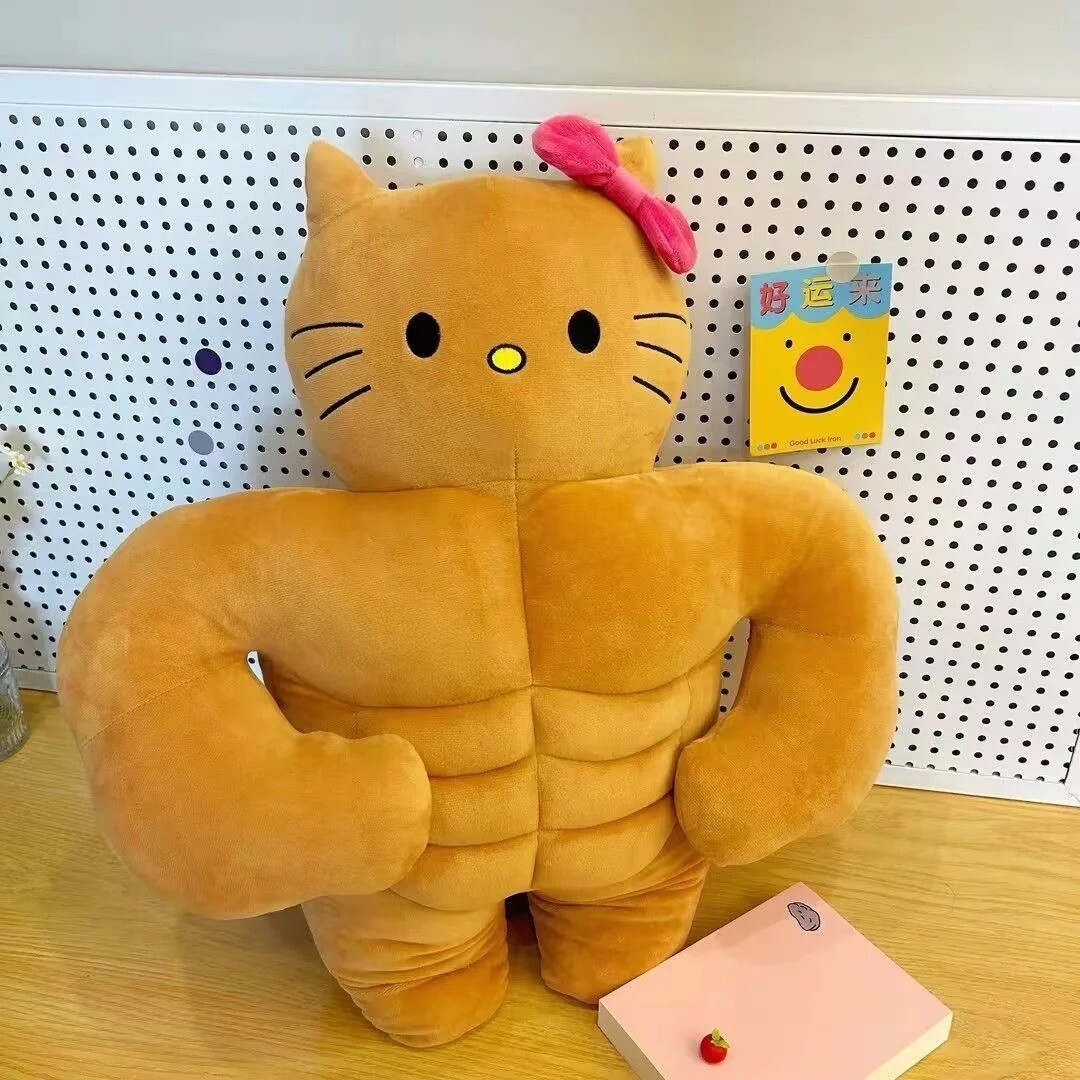 Buff hello kitty | Sanrio Kawaii Muscle Plush 30CM