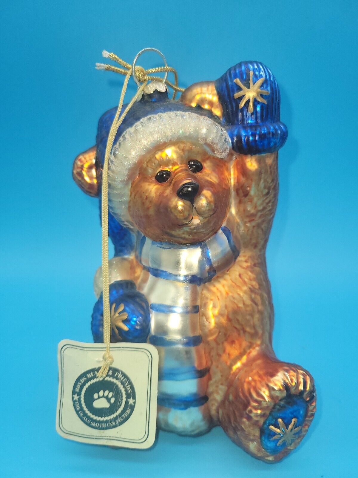 Boyd\'s Bears Glass Smith Collection Christmas Ornament FIGURINE 6.5\