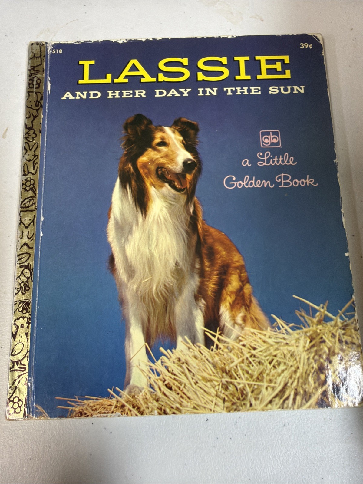 1972 10th LITTLE GOLDEN BOOK .39c LASSIE & HER DAY IN THE SUN-enitre book pics