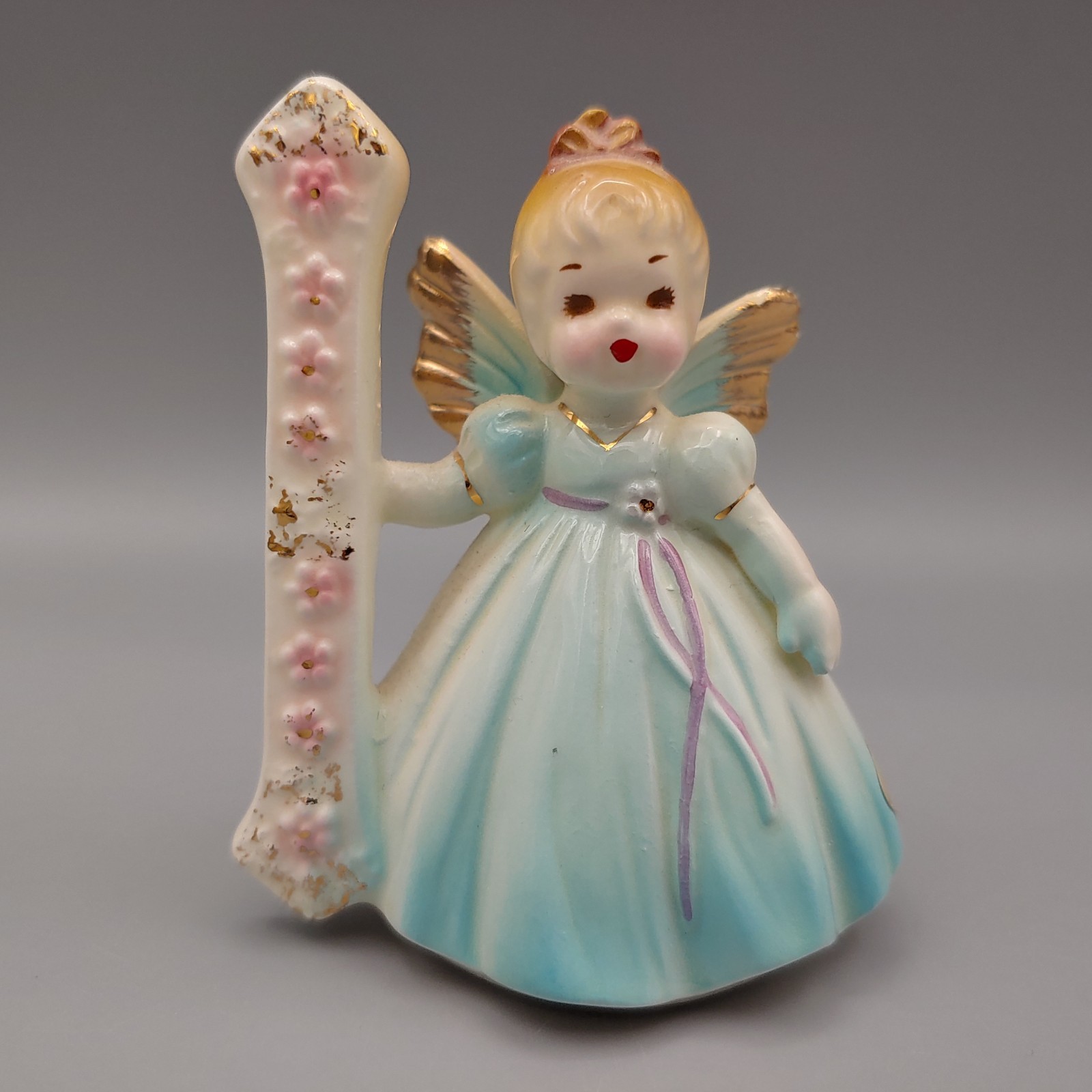 Vintage Josef Originals Angel Birthday #1 Figurine Japan With Original Sticker