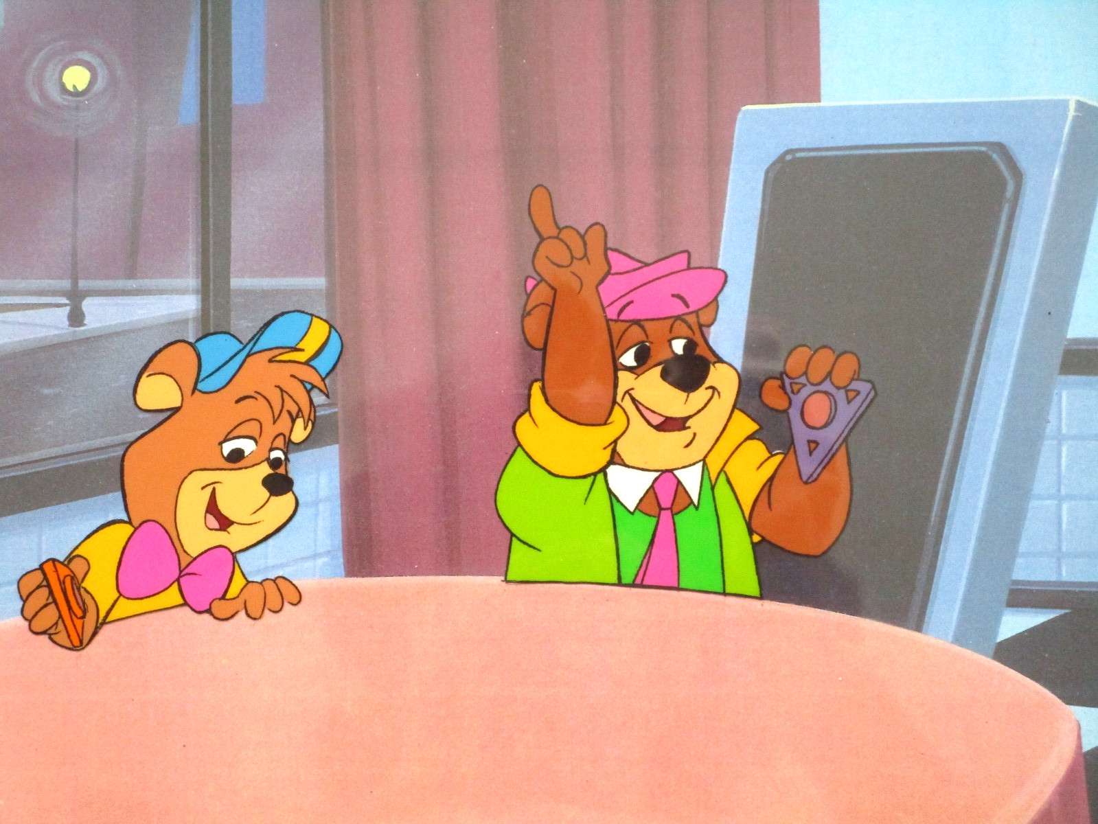 YOGI BEAR BOO BOO 1991 Hanna-Barbera ORIGINAL PRODUCTION CEL restaurant hats YOGI BEAR BOO BOO 1991 Hanna-Barbera ORIGINAL PRODUCTION CEL restaurant hats