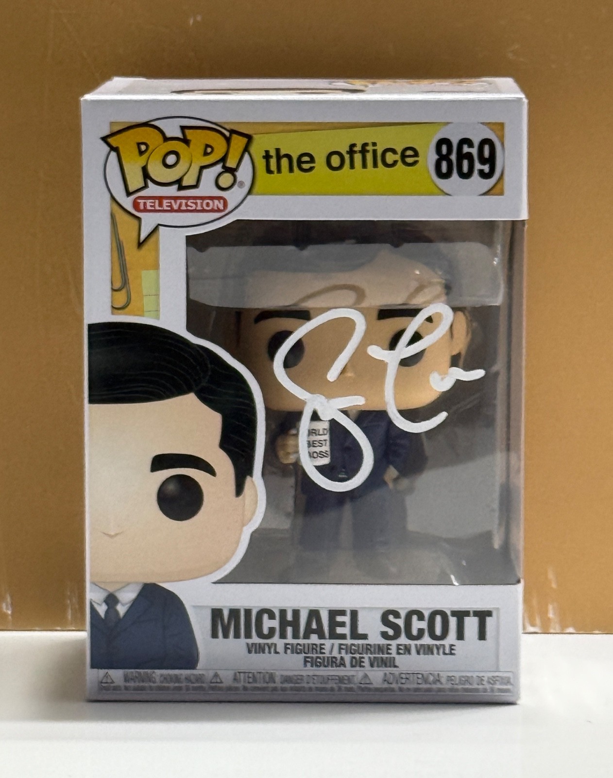 SIGNED Funko Pop THE OFFICE - MICHAEL SCOTT #869 COA AUTHENTICATED pin SIGNED Funko Pop THE OFFICE - MICHAEL SCOTT #869 COA AUTHENTICATED pin