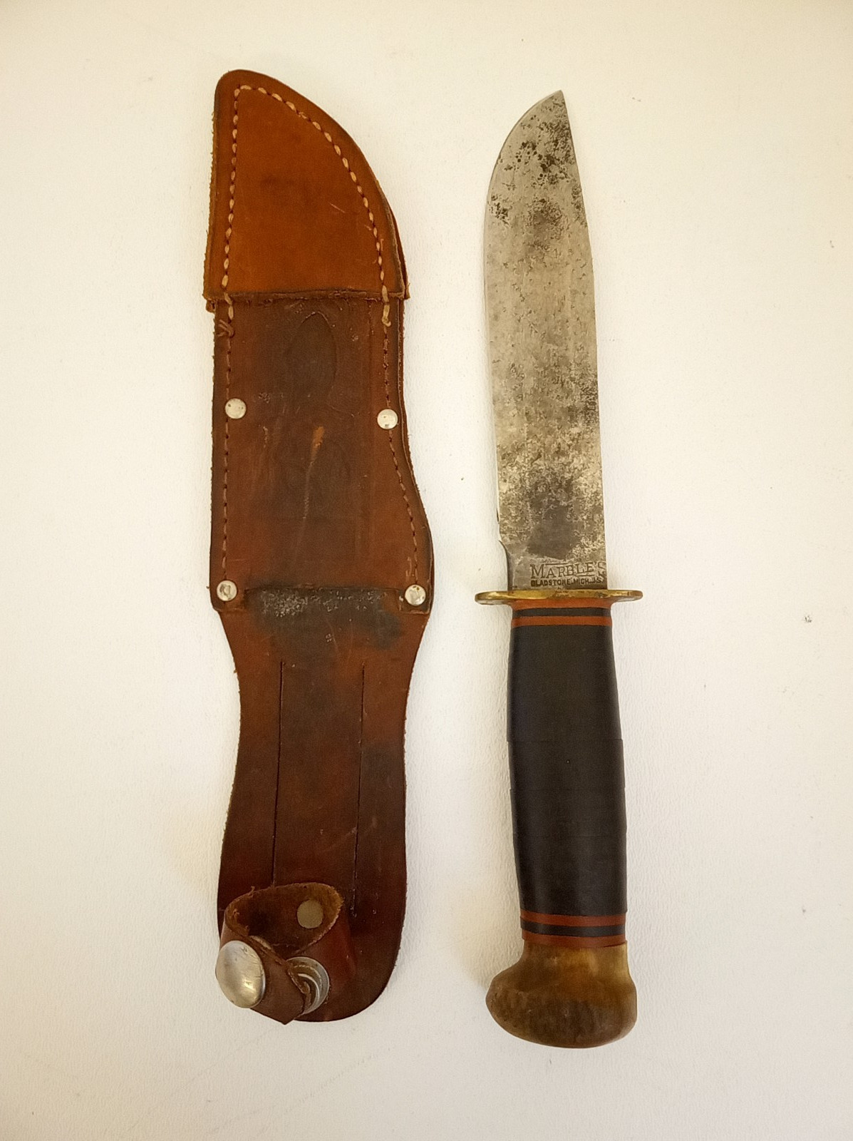 Vintage antique early Marbles Ideal hunting fighting knife Gladstone MICH
