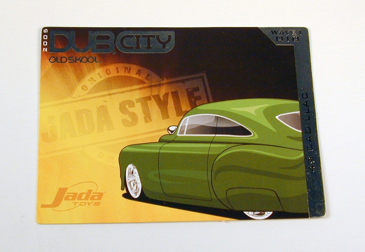 Jada Dub City Oldskool 2005 \'49 Cadillac Collector Card Wave 1 Collector #010