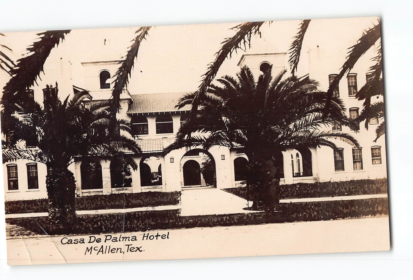 McAllen Texas TX RPPC Real Photo 1926 Casa De Palma Hotel