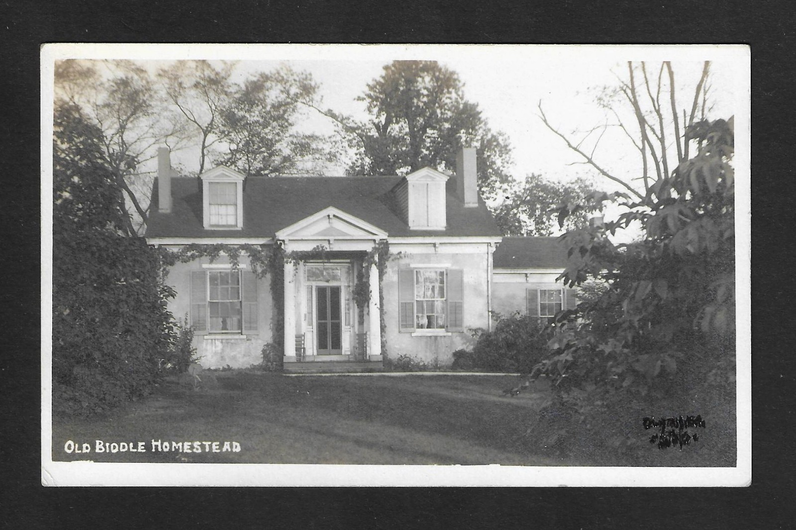 Old Judge Horace Biddle Homestead Logansport IN Indiana RPPC Postcard c1925