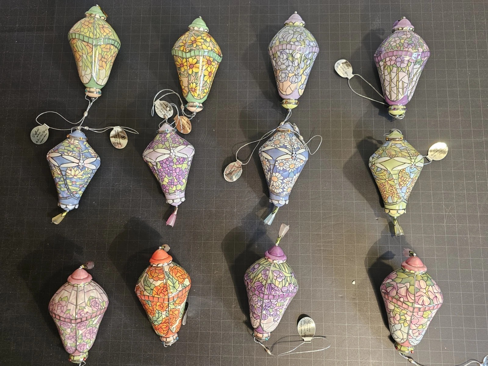 Bradford Editions 2002 The Era of Louis Tiffany Heirloom Porcelain 24 Ornaments Bradford Editions 2002 The Era of Louis Tiffany Heirloom Porcelain 24 Ornaments