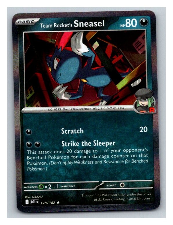Team Rocket\'s Sneasel Rare SV10: Destined Rivals 128/182 NM Holo