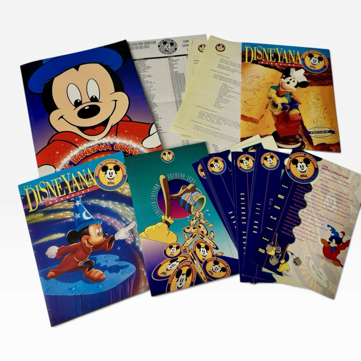 DISNEYANA Vintage CONVENTION D23 DISNEY Bundle Lot Autograph Admission Ticket 