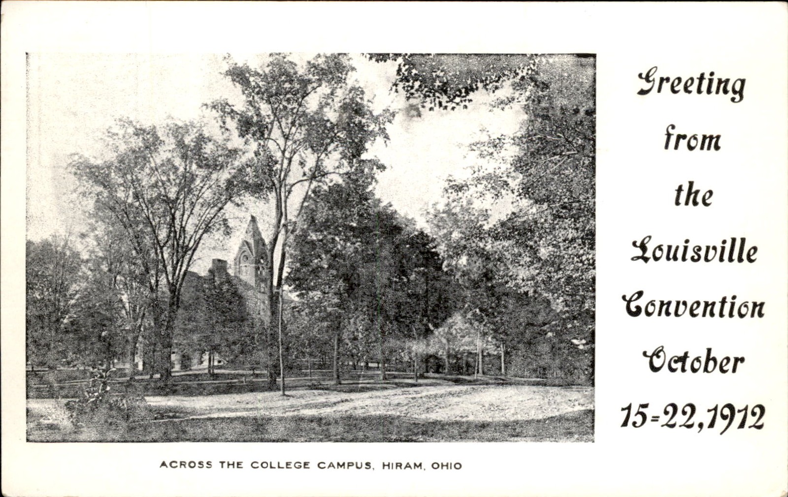 Hiram Ohio OH College Campus c1910s Vintage Postcard