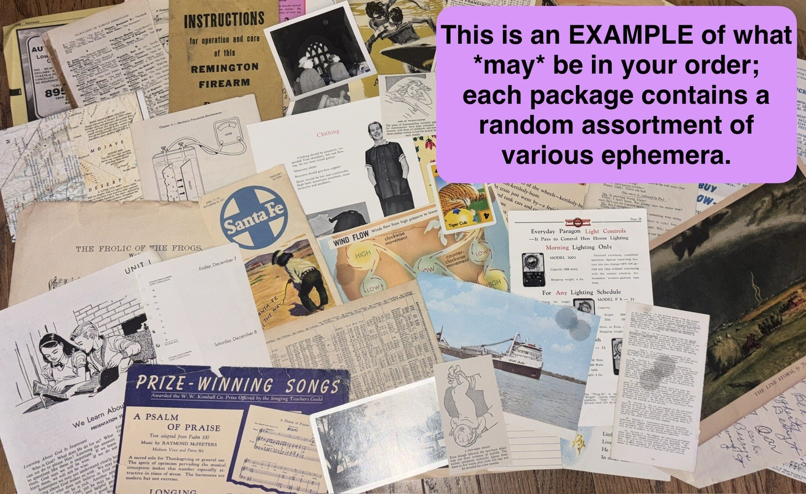 100+ Pc Ephemera Lot Junk Journal Antique Vtg Art Mixed Media Variety 1900-1999