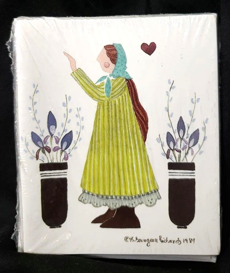VTG 1989 NEW Gift Card 12 ct Pack Blank Sealed Love Barbara Bourgeau Richards   