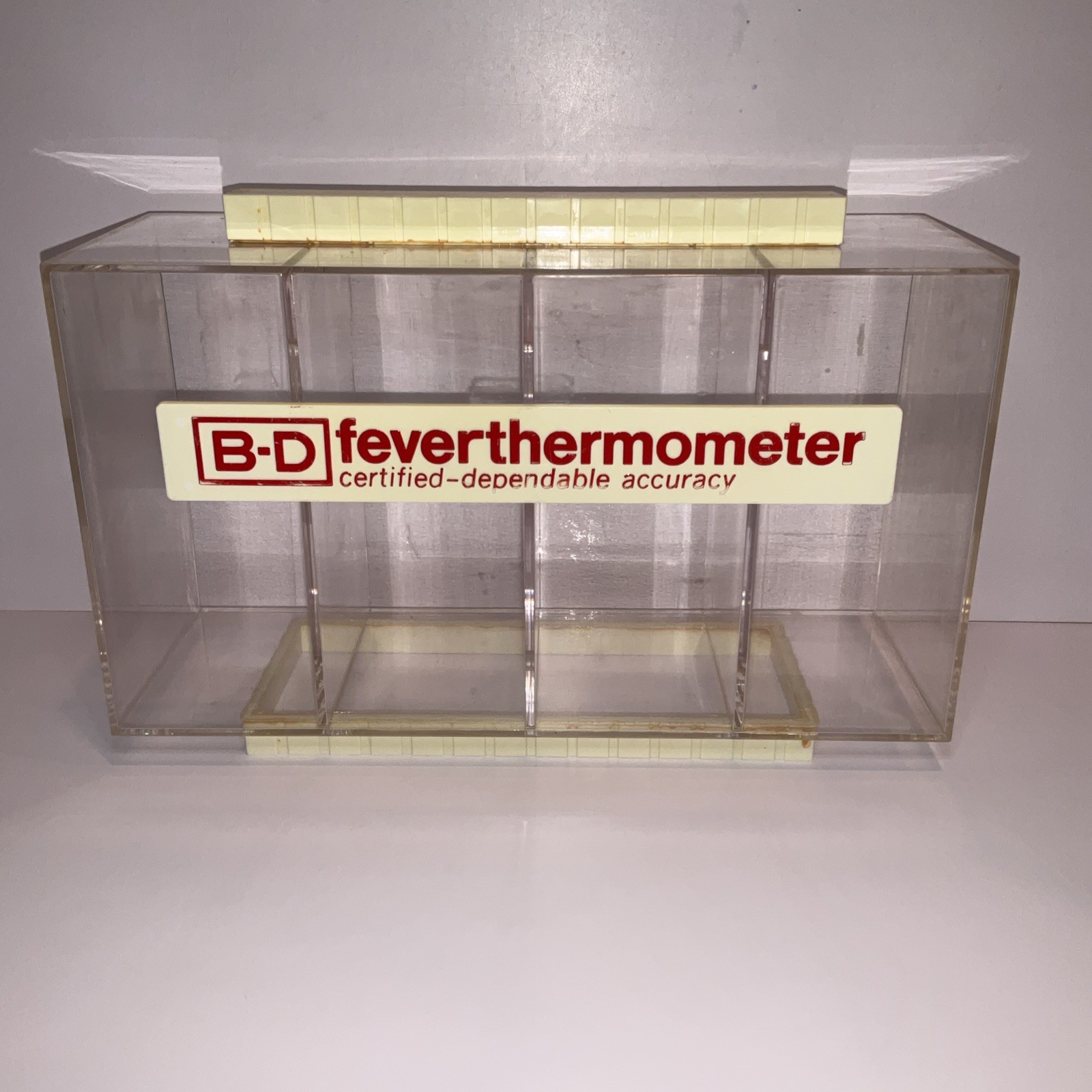 Vintage B-D Fever Thermometer Pharmacy Advertising Display Sign Medical BD