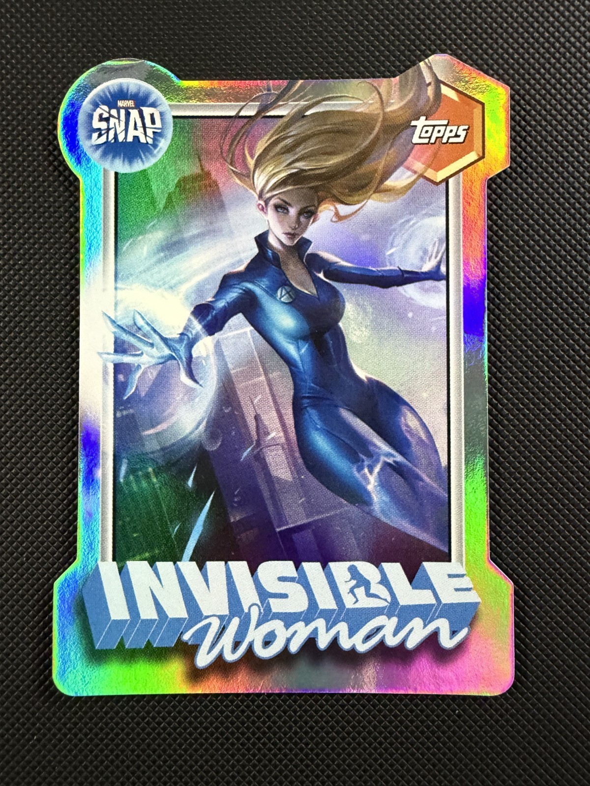 2026 Topps Marvel Neon Invisible Woman Marvel Snap Die-Cut Insert #MS-11