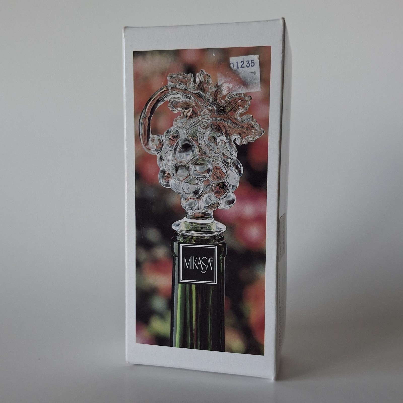 Vintage Mikasa Fruit Collection Grape Wine Bottle Stopper Austrian Lead Crystal