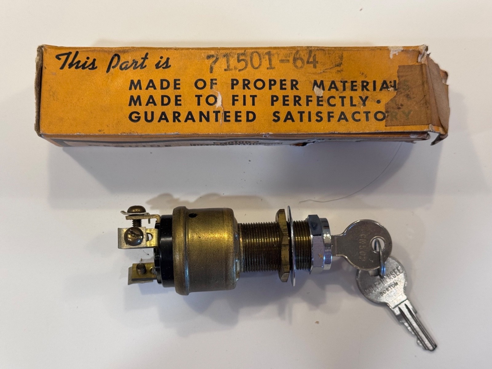 Vintage Harley-Davidson NOS original golf cart ignition switch and keys
