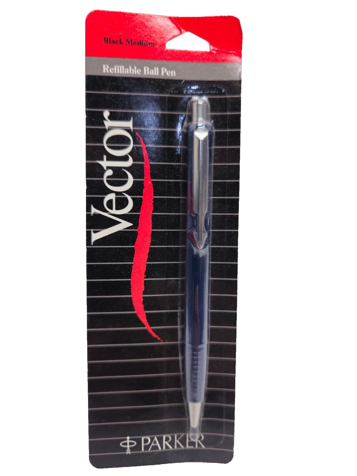 Parker Vector Ball Pen Blue Black Ink Medium Point Vintage NOS Made in USA Parker Vector Ball Pen Blue Black Ink Medium Point Vintage NOS Made in USA